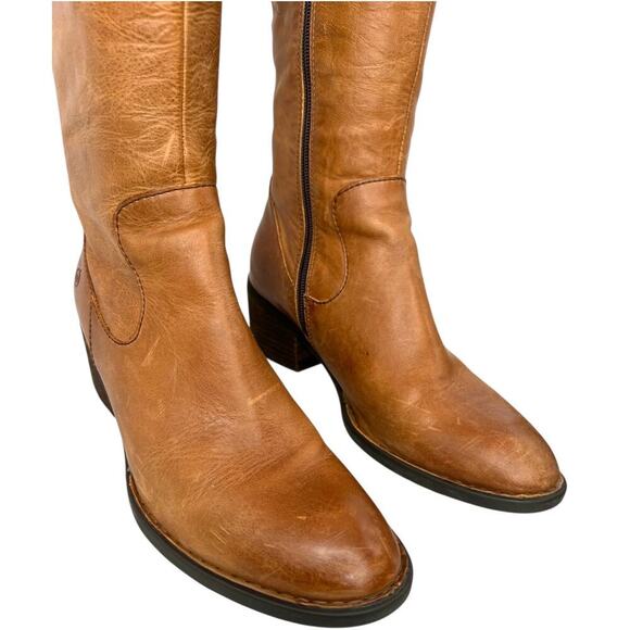 BORN the Bley Tall Riding Boots in Tan Brown Leather Women's Size 8M - Picture 5 of 16